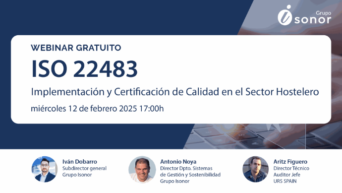 Webinar gratuito: ISO 22483 Implementación y Certificación de Calidad en el Sector Hotelero